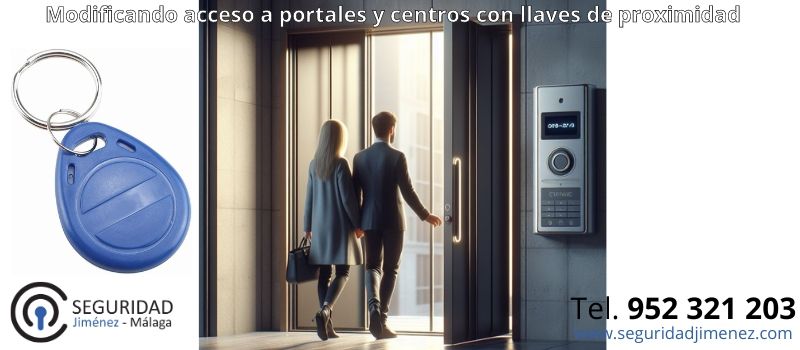  Modificando acceso a portales y centros con llaves de proximidad en Málaga con Seguridad Jiménez