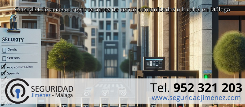 Checklist de accesos seguros antes de cerrar comunidades o locales en Málaga Checklist de accesos seguros antes de cerrar comunidades o locales en Málaga