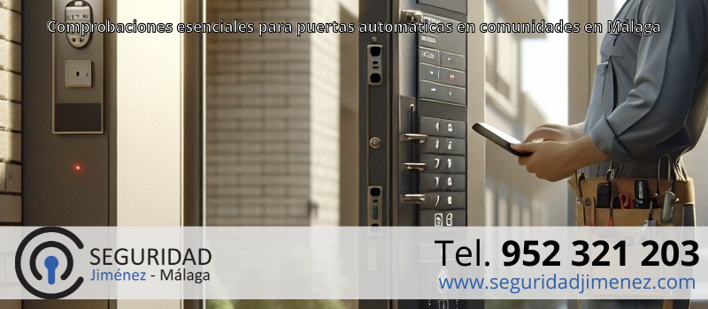 Comprobaciones esenciales para puertas automáticas en comunidades en Málaga Comprobaciones esenciales para puertas automáticas en comunidades en Málaga