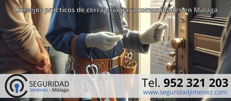 Consejos prácticos de cerrajería para comunidades en Málaga