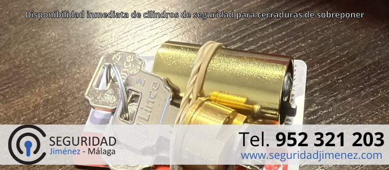 Disponibilidad inmediata de cilindros de seguridad para cerraduras de sobreponer Disponibilidad inmediata de cilindros de seguridad para cerraduras de sobreponer