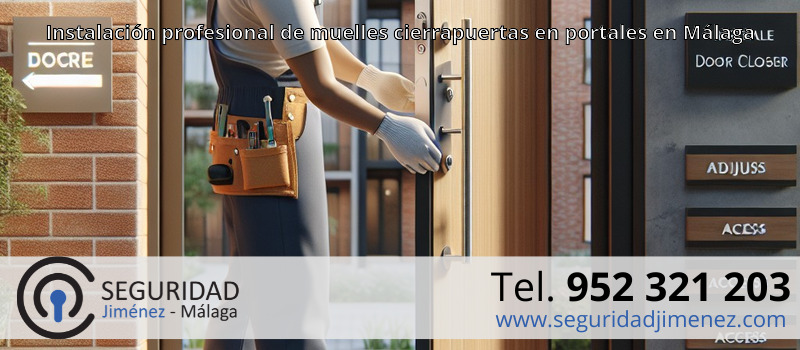 Instalación profesional de muelles cierrapuertas en portales en Málaga Instalación profesional de muelles cierrapuertas en portales en Málaga